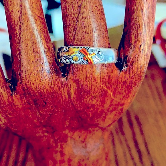 A beautiful floral ring in silver - Picture 3 of 4